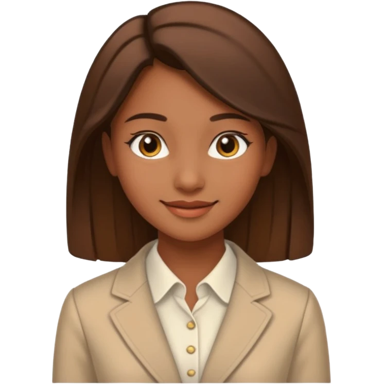 Mujer adolescente morena con ropa super elegante emoji