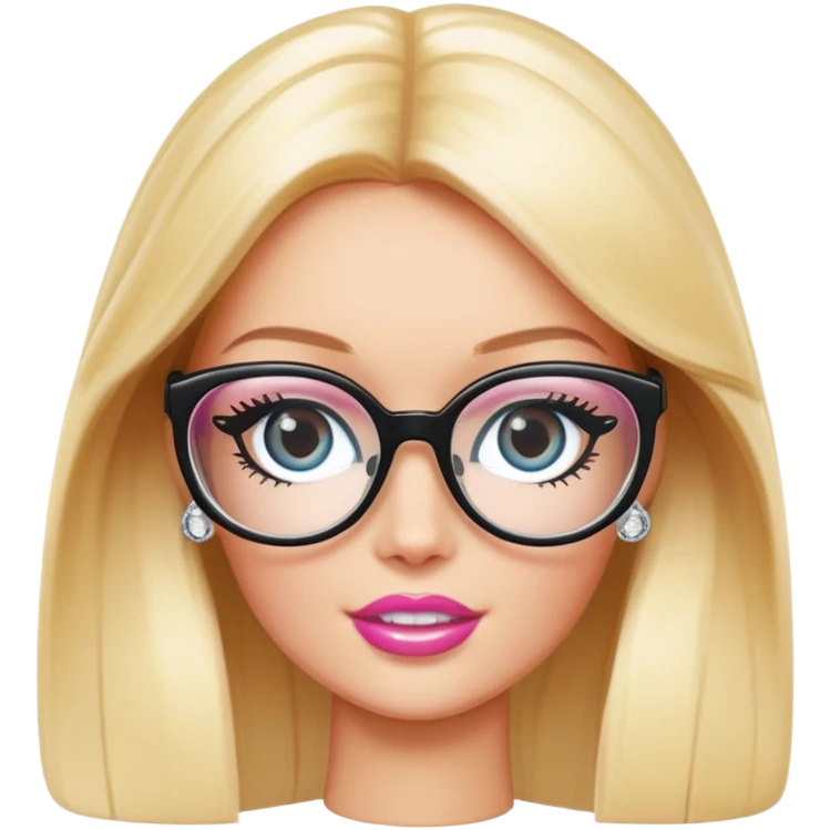 Barbie eye glass style  emoji