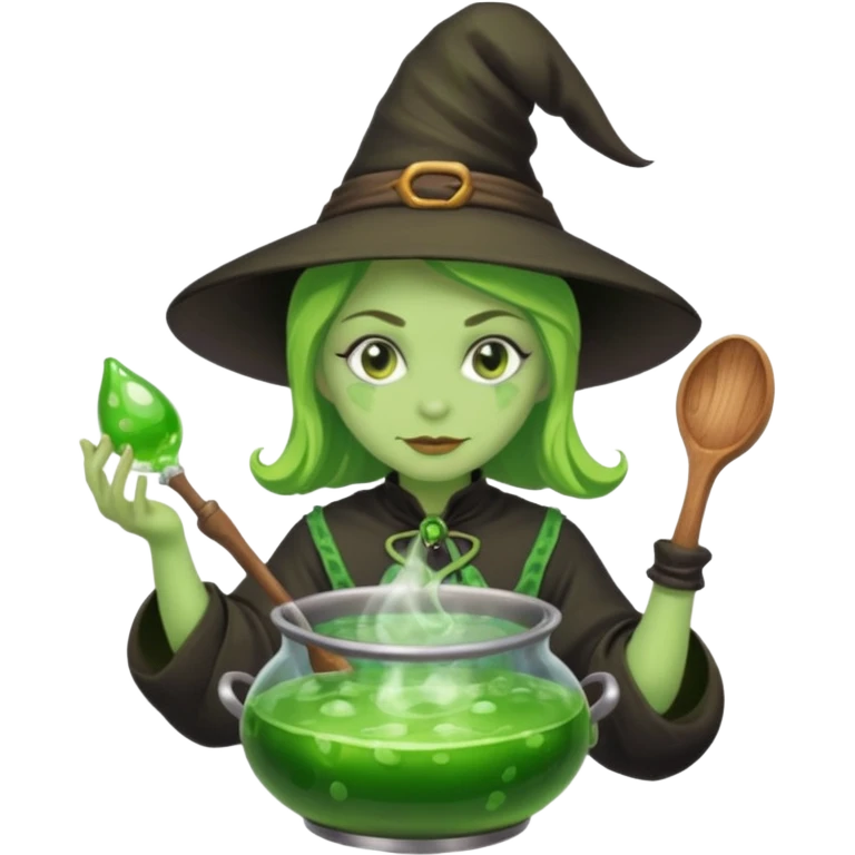 green witch cooking potion emoji