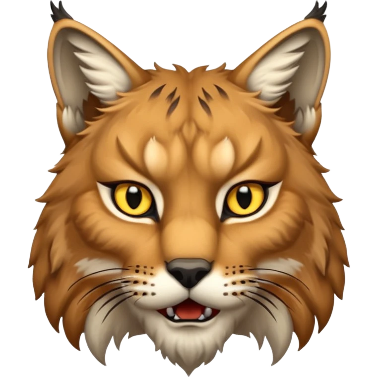 Tête de lynx très féroce  emoji