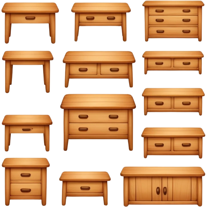set of furniture emoji
