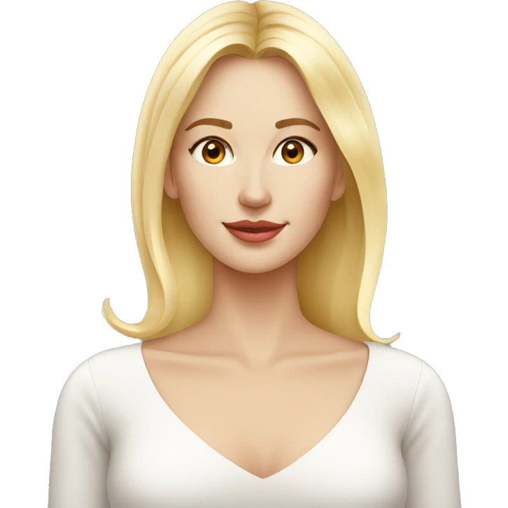 Woman European type blonde elegant emoji