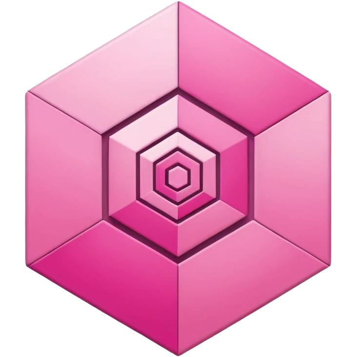 pink spiral hexagon  emoji