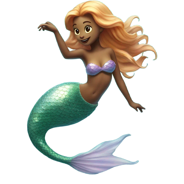 Mermaid in the water emoji
