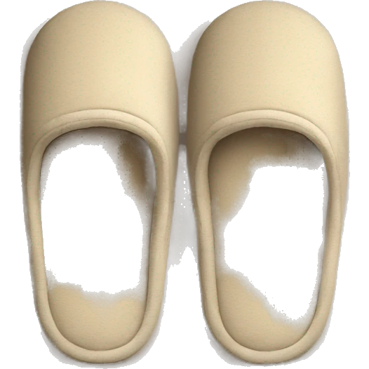 beige house slippers emoji