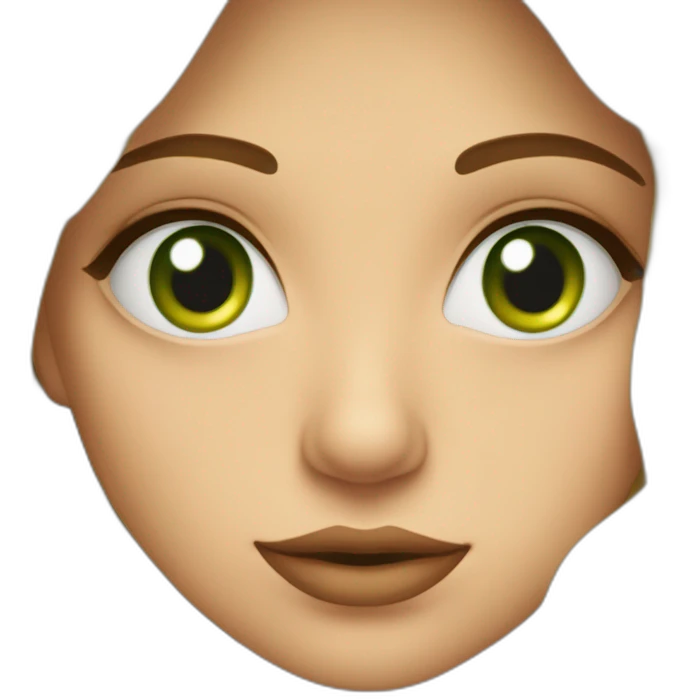 Chica pelo moreno ojos verdes abrazando chica rubia con rizos emoji
