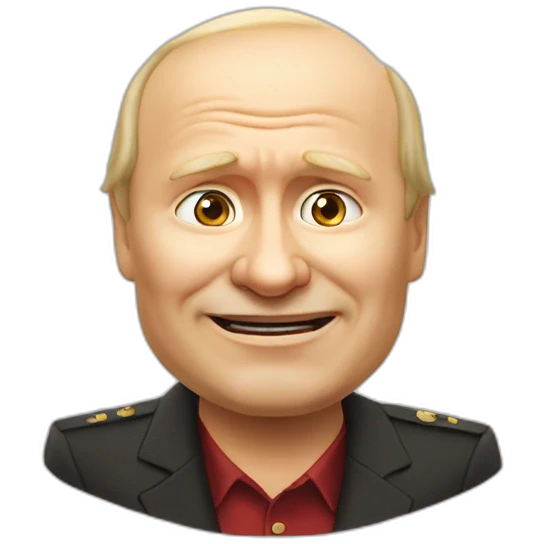 Vladimir Poutine qui fait une grimace emoji