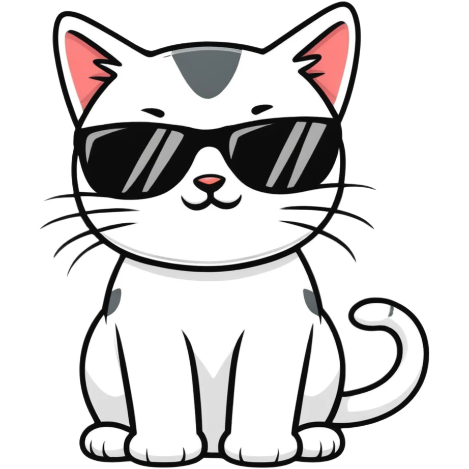 Cat with sunglasses emoji