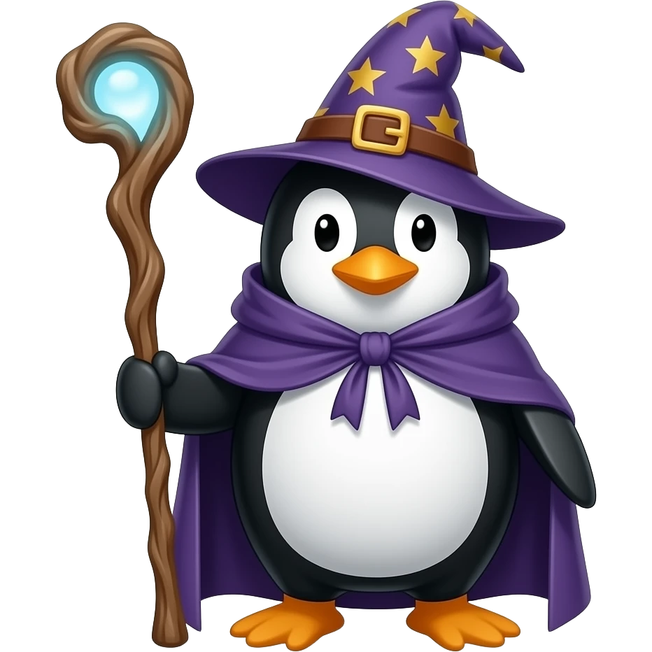 Penguin Wizard emoji