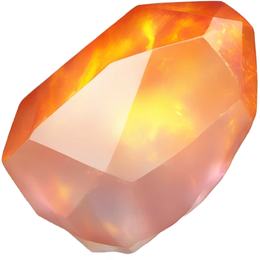 fire shaped opal crystal gemstone emoji