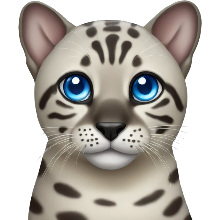 Seal bengal with Blue eyes emoji