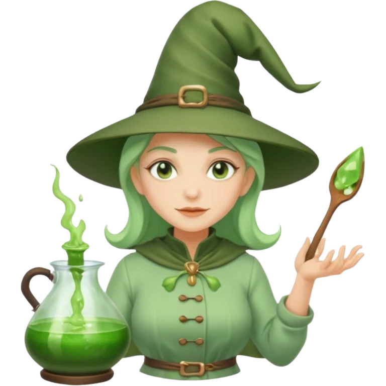green witch cooking potion emoji