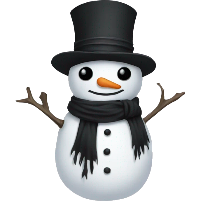 Gothic Emo Snowman emoji
