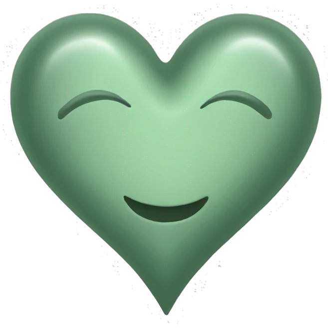 sage green heart emoji