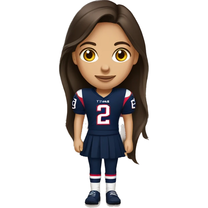 Brunette wearing a Houstons Texans Jersey emoji