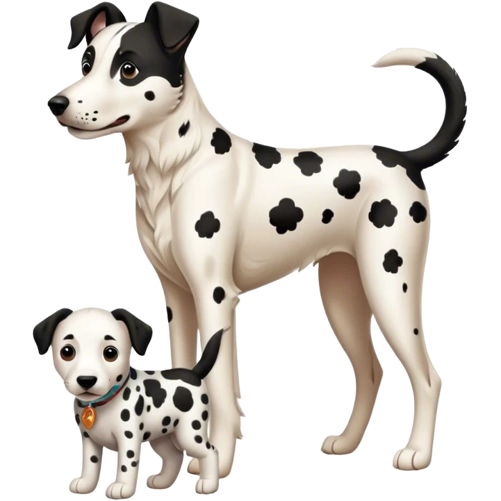 Belgium shepherd with Dalmatian  emoji