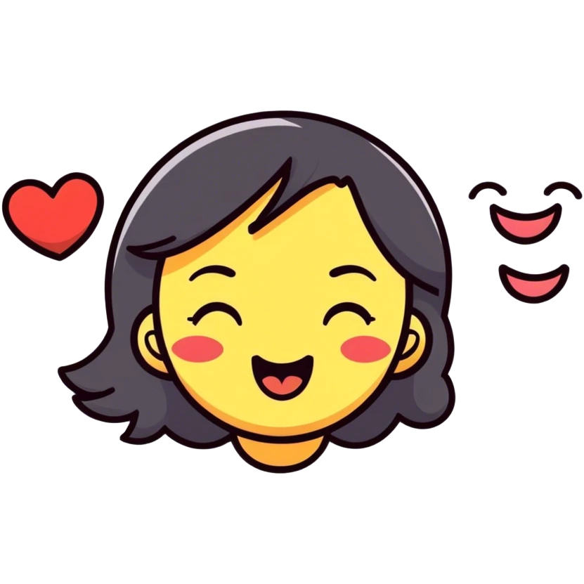 girl emoji licking her teeth winking with hearts around it  emoji