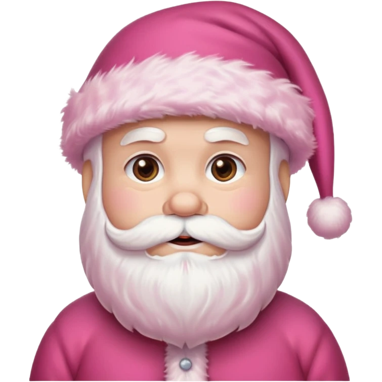 santa with pink fluffy hat emoji