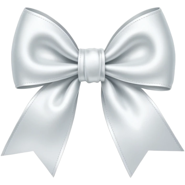 A white ribbon bow emoji