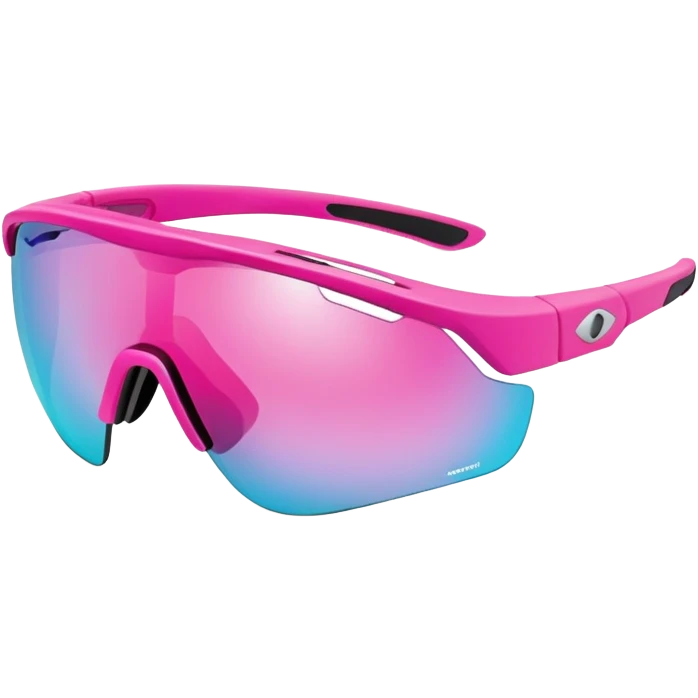 chunky pink sport sunglasses with protective visor lens, substantial build emoji