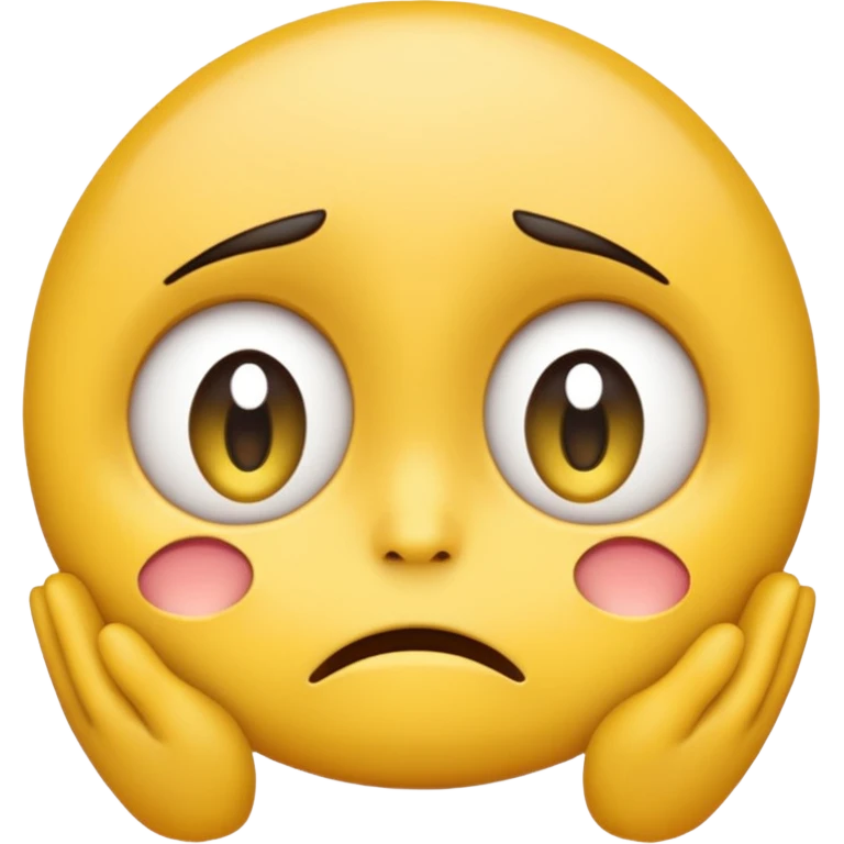 a sad emoji face begging emoji