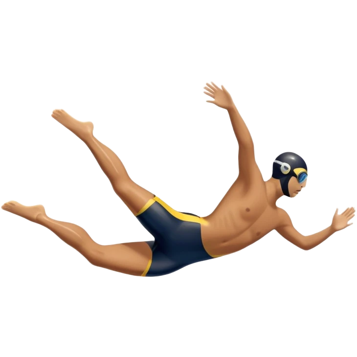 An icon showing a diver captured mid-air in a graceful pose above a pool, with a diving board behind and water below. Splash trails and motion lines emphasize precision and elegance. Transparent background highlights the beauty and focus of competitive diving. emoji