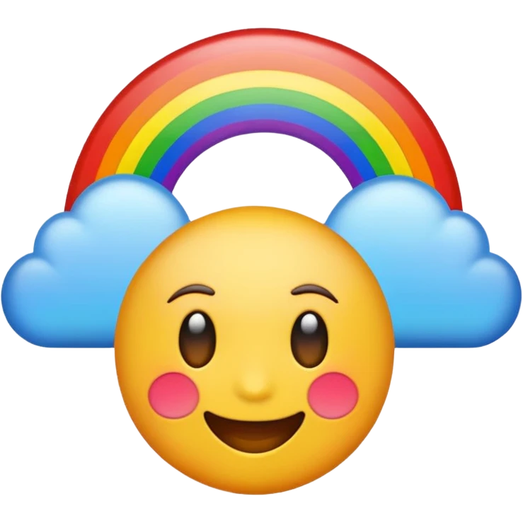 emoji with rainbow \ emoji