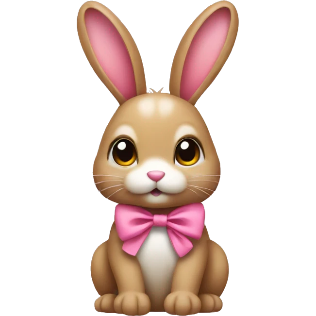 Bunny with pink bow emoji