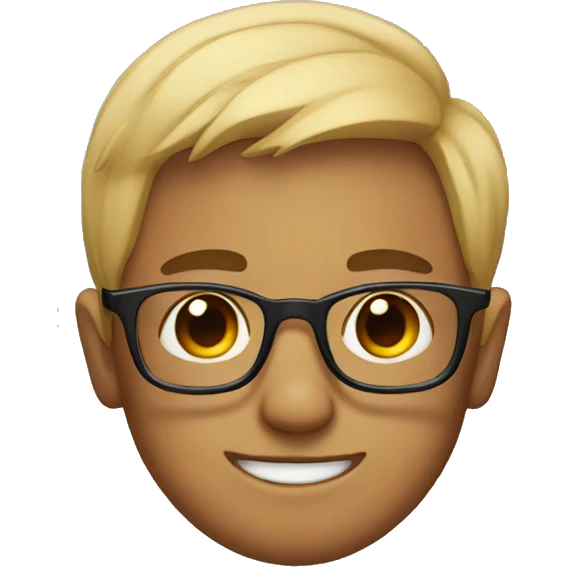 a boy with glasses emoji