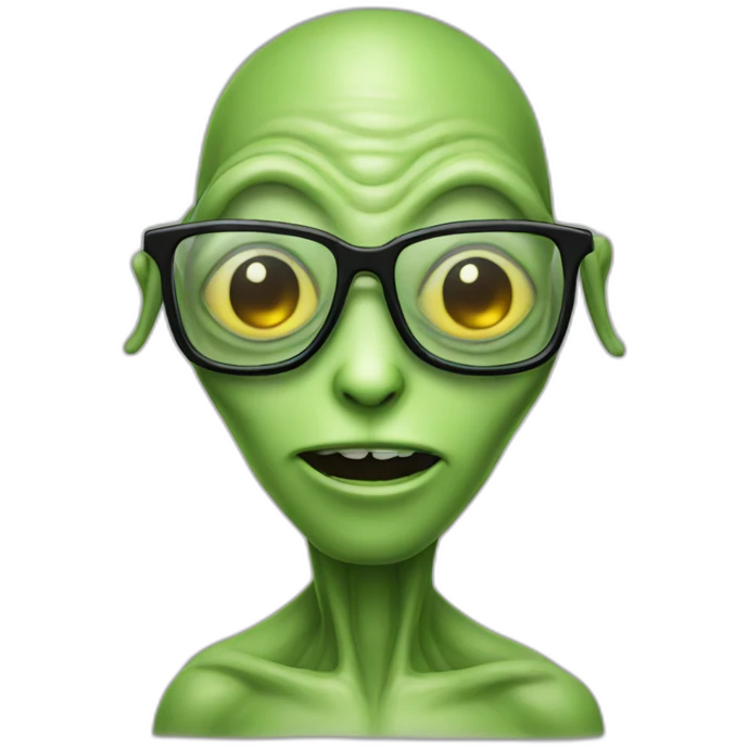 Alien with glasses emoji