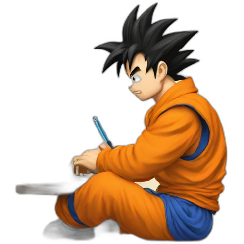 goku writing code emoji