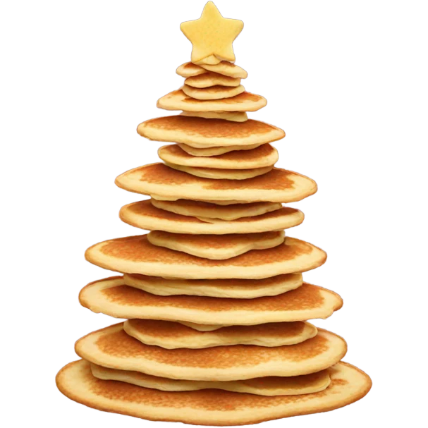 Christmas Tree made of pancakes emoji