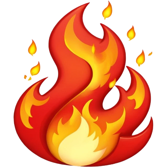 glitter red beutiful fire emoji