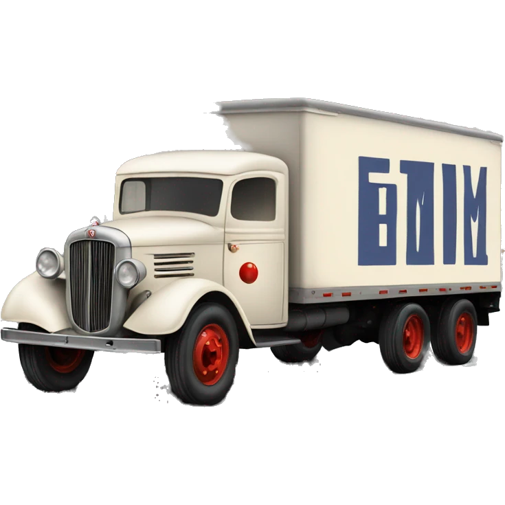 Very large 1934 moving truck emoji