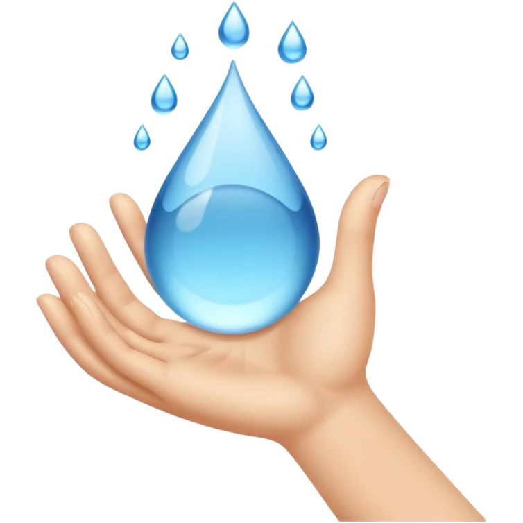 water on the hand emoji
