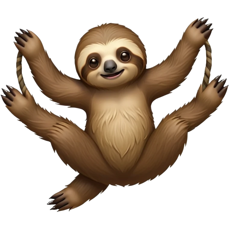 cinematic-sloth-realistic-full-body-hanging-emoji,-long-curved-claws-clinging,-thick-shaggy-brown-fur-slightly-ruffled,-head-tilted-dramatically,-slow-blinking-eyes-filled-with-serene-wisdom,-simplified-yet-realistic-focused-features,-highly-detailed,-glowing-with-an-almost-sarcastic-glow emoji