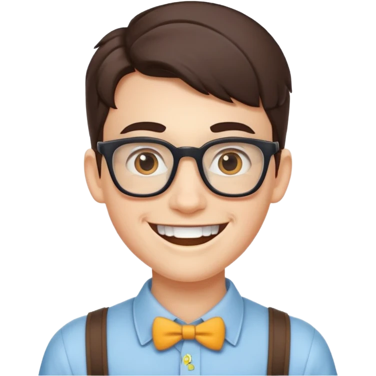 Nerd face wide smile with braces emoji