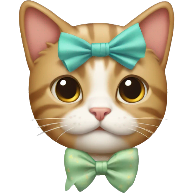 cat with a bow emoji