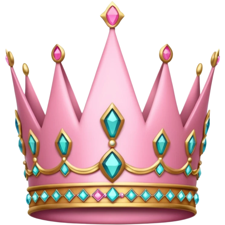 pretty pink crown emoji