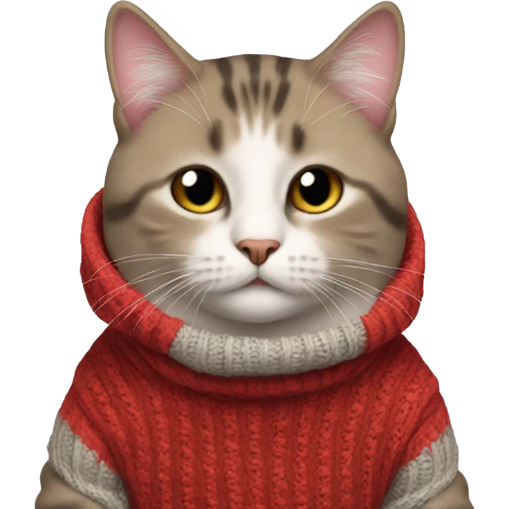 Cat wearing sweater emoji
