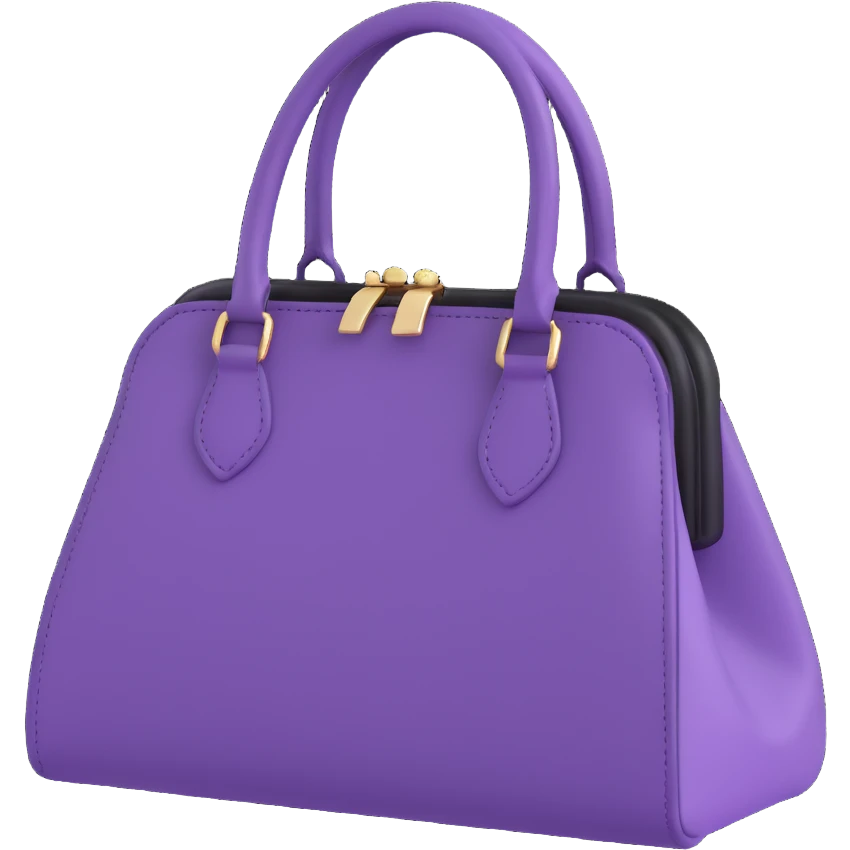Purple goth purse emoji