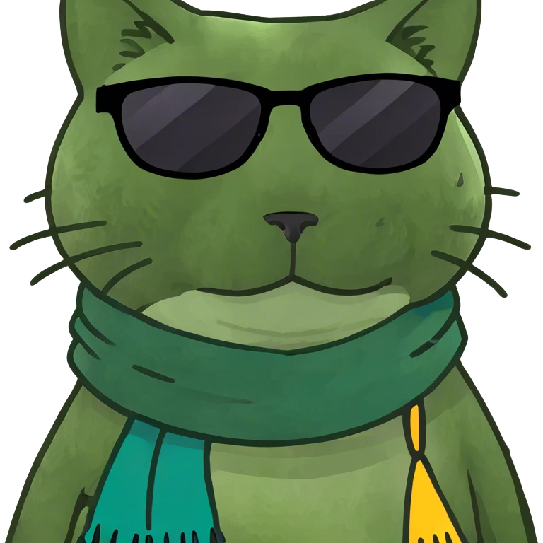 Cat with sunglasses emoji