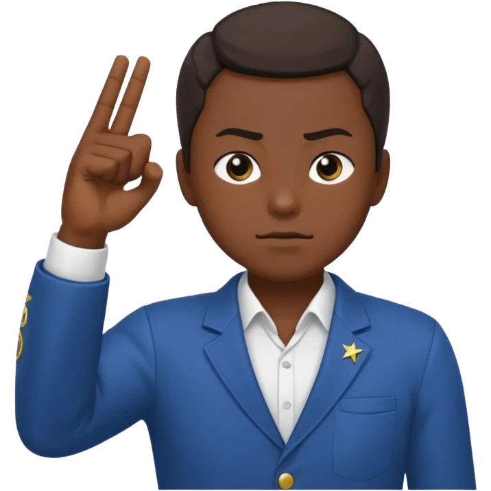 Shinzou wo sasageyo salute and fist on the chest emoji