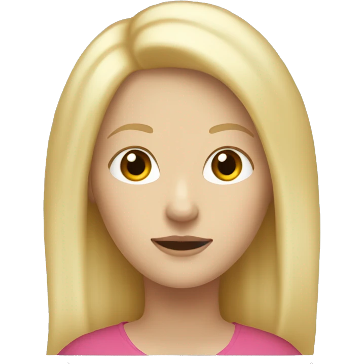 White woman, comma, long, blonde body hair hair emoji