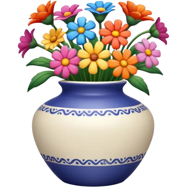 Beautiful vase with flowers in it  emoji