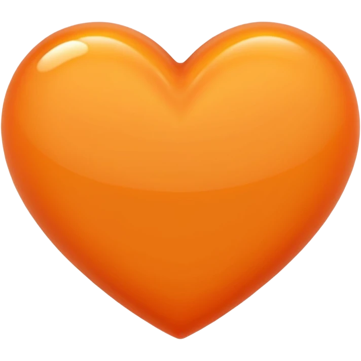 Perfect Orange heart emoji