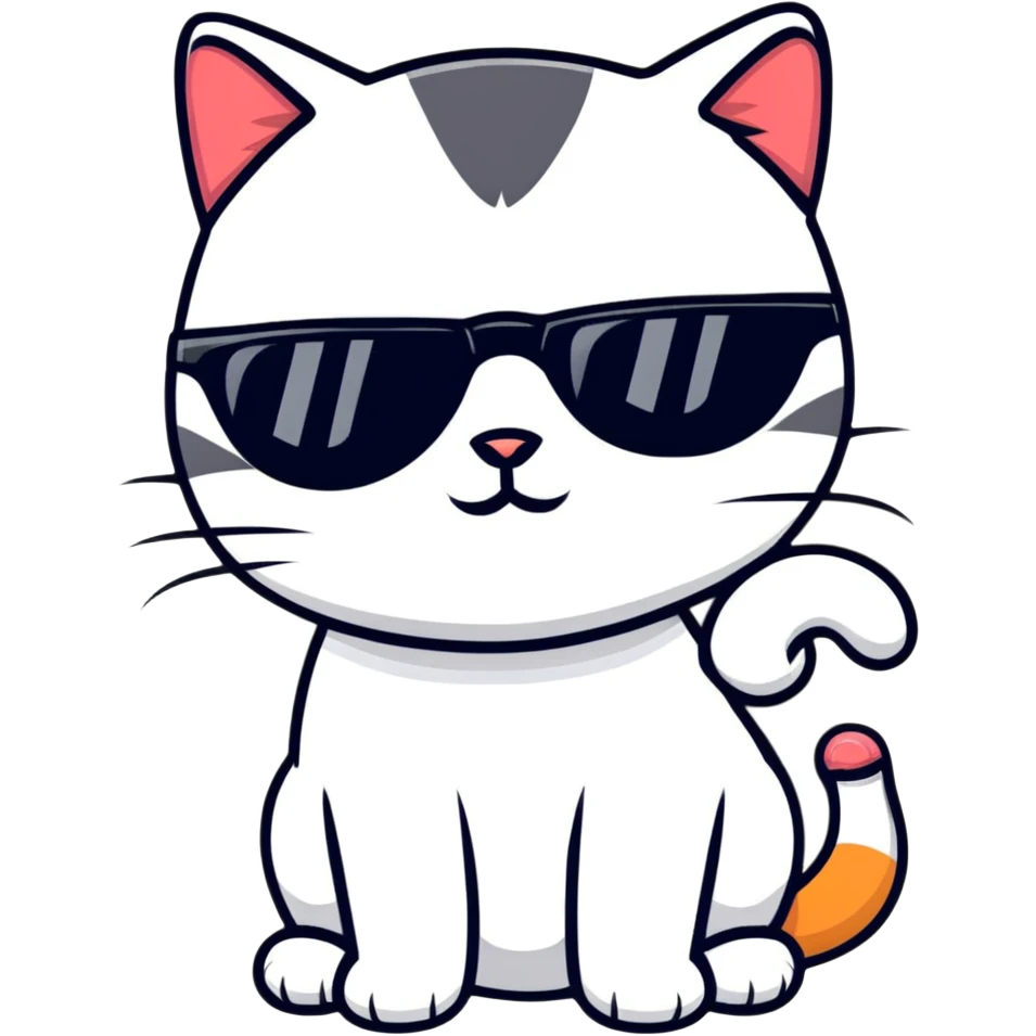 Cat with sunglasses emoji