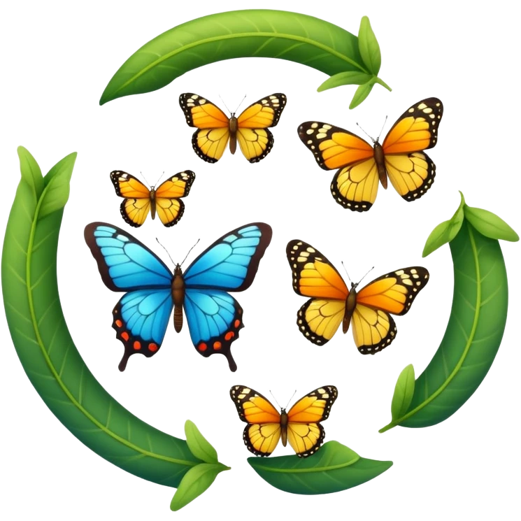 butterfly life cycle emoji