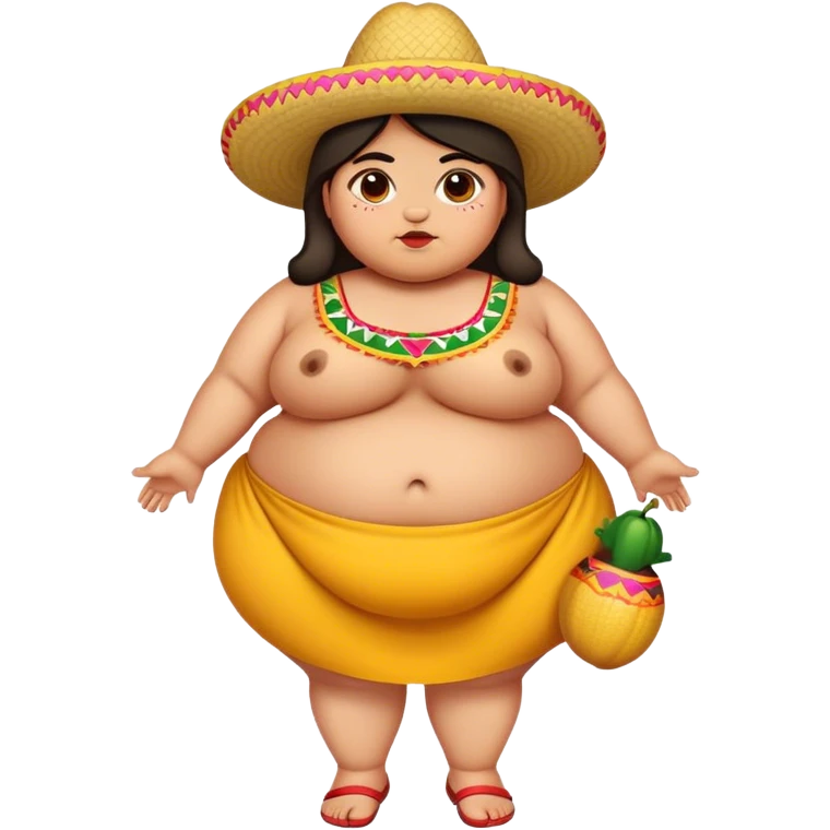 Mexican fat girl emoji