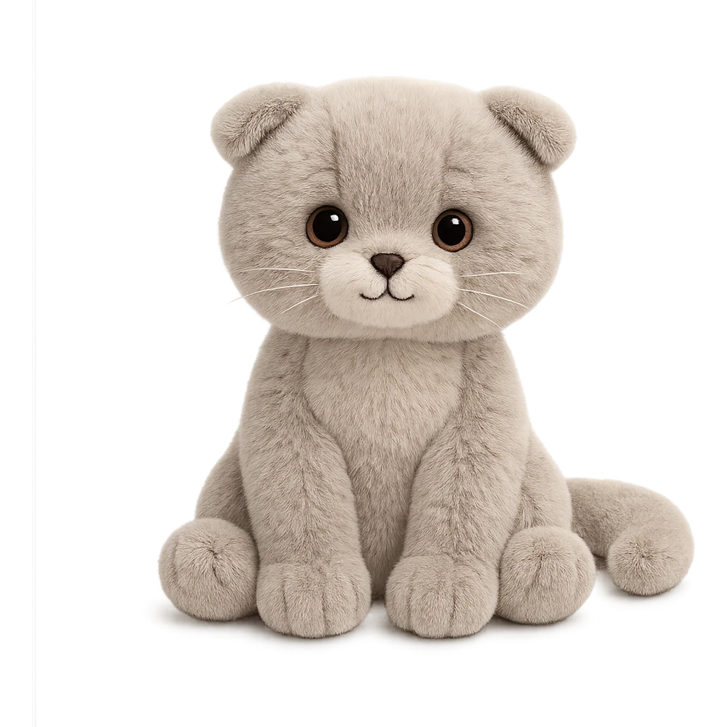 cute scottish fold kitty jellycat plushie emoji